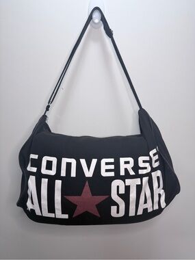Vintage Chuck Taylor Converse Black Canvas Bag with Maroon Star